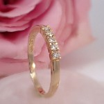 Iselin alliansering 585/14 karat gult gull med 5x0.03 ct TW-Si - 85050300