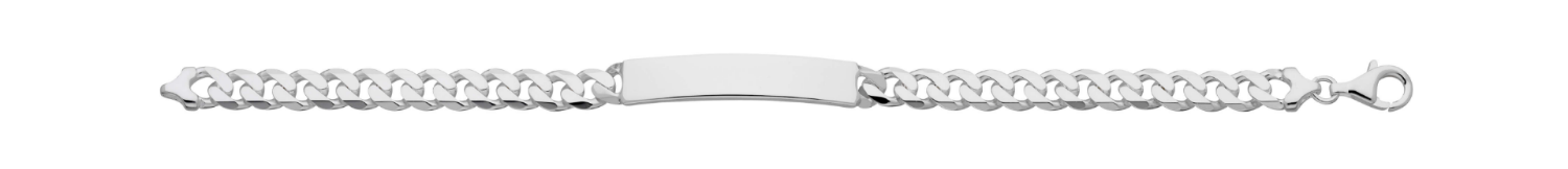 Panser herre armbånd i sølv med plate. Svedbom - 11-GLB100-18