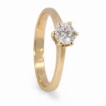Forlovelsesring med Lab Grown diamant 0,40 ct D-VSi 14kt gult gull. Diona - 180010400LAB
