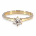 Forlovelsesring med Lab Grown diamant 0,40 ct D-VSi 14kt gult gull. Diona - 180010400LAB
