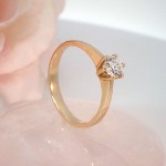 Forlovelsesring med Lab Grown diamant 0,40 ct D-VSi 14kt gult gull. Diona - 180010400LAB