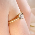 Forlovelsesring med Lab Grown diamant 0,40 ct D-VSi 14kt gult gull. Diona - 180010400LAB