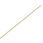 Anker herre kjede i forgylt sølv, 50 cm - 21-FD120-50