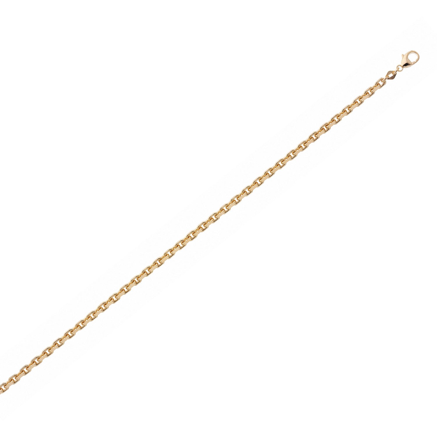 Anker herre kjede i forgylt sølv, 50 cm - 21-FD120-50