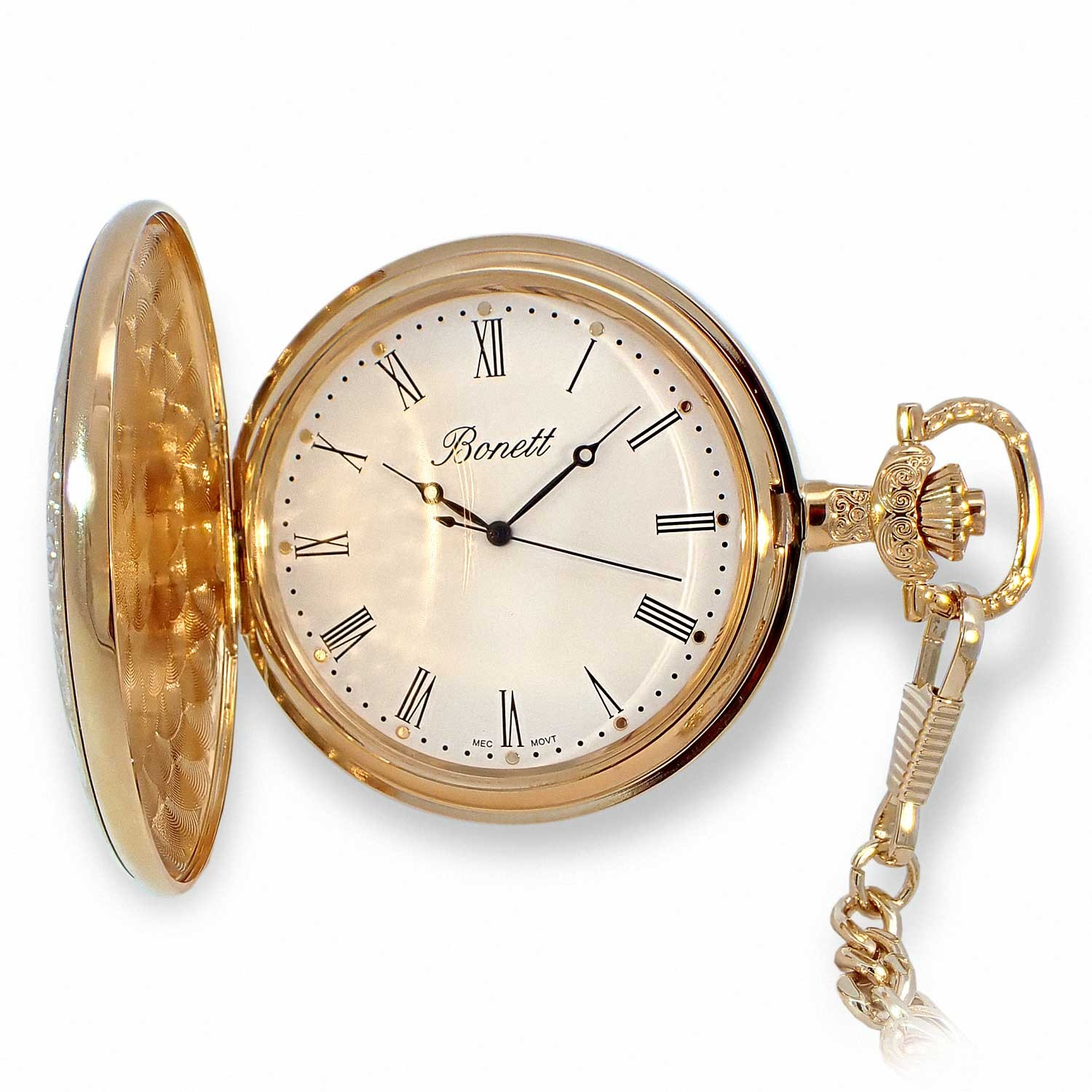 Bonett lommeur double mekanisk inkl. kjede - 462D