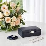 Smykkeskrin, svart, 240x160x80 mm - 3463733