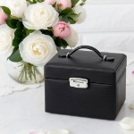 Smykkeskrin, sort/beige 170x140x125mm - 3463769