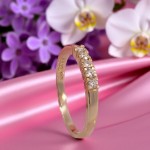 Iselin alliansering 585/14 karat gult gull med 5x0.03 ct TW-Si - 85050300