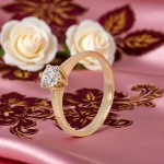 Forlovelsesring med Lab Grown diamant 0,40 ct D-VSi 14kt gult gull. Diona - 180010400LAB