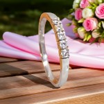 Iselin alliansering 585 / 14 karat hvitt gull med 0.15 ct. TW-Sl - 8505030