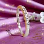 Iselin alliansering 585 / 14 karat hvitt gull med 0.15 ct. TW-Sl - 8505030