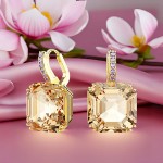 Swarovski øredobber Millenia drop earrings Mixed cuts, Caramel, Gold-tone plated - 5725744
