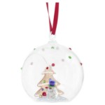 Swarovski figurer Holiday Cheers Tree and Snowman Ball Ornament - 5701509