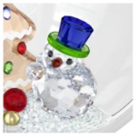 Swarovski figurer Holiday Cheers Tree and Snowman Ball Ornament - 5701509