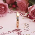 Bilde av Iselin alliansering 585/14 karat gult gull med 1x0.10 ct TW-Si - 85010100