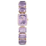 Swarovski klokke Watch Octagon cut bracelet, Purple, Champagne gold-tone finish - 5722364