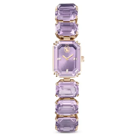 Swarovski klokke Watch Octagon cut bracelet, Purple, Champagne gold-tone finish - 5722364 Swarovski klokke Watch Octagon cut bracelet, Purple, Champagne gold-tone finish - 5722364