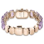 Swarovski klokke Watch Octagon cut bracelet, Purple, Champagne gold-tone finish - 5722364