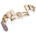 Swarovski klokke Watch Octagon cut bracelet, Purple, Champagne gold-tone finish - 5722364