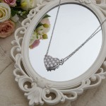 Diamantsmykke i hvitt gull -151152