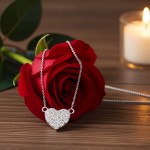 Diamantsmykke i hvitt gull -151152