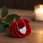 Diamantsmykke i hvitt gull -151152