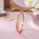 Swarovski armbånd Dextera bangle Magnetic closure, White, Rose gold-tone plated - 5692267