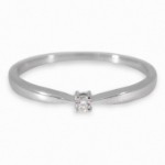 Diamantring forlovelsesring i hvitt gull 0,03 ct W-Si