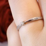 Diamantring forlovelsesring i hvitt gull 0,03 ct W-Si