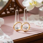 Giftering i gult gull 14kt, 4 mm, modell 167. RUBIN - 1240