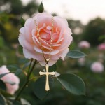 Kors i gult gull 14 kt/585, 30 mm - 52654