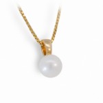 Smykke i 14kt gull med perle - coc7508