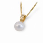 Smykke i 14kt gull med perle - coc7508