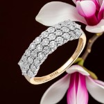 Diamantring i 14kt gult gull med 0,10 ct W-Si - 57336