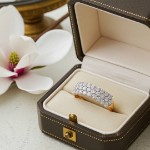 Diamantring i 14kt gult gull med 0,10 ct W-Si - 57336