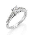 Kjærlighetsring i 14kt hvitt gull med 0,44 ct W-Si - 57205