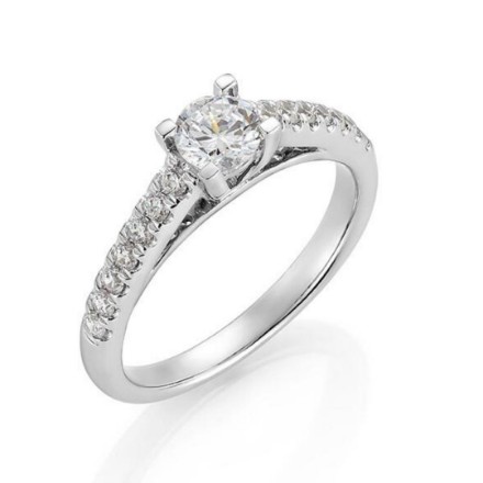 Kjærlighetsring i 14kt hvitt gull med 0,44 ct W-Si - 57205 Kjærlighetsring i 14kt hvitt gull med 0,44 ct W-Si - 57205