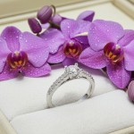 Kjærlighetsring i 14kt hvitt gull med 0,44 ct W-Si - 57205