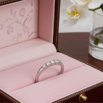 Iselin alliansering 585/14 karat hvitt gull med 5x0.05 ct TW-Si - 8505050