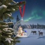 Swarovski figurer Holiday Cheers Tree and Snowman Ball Ornament - 5701509