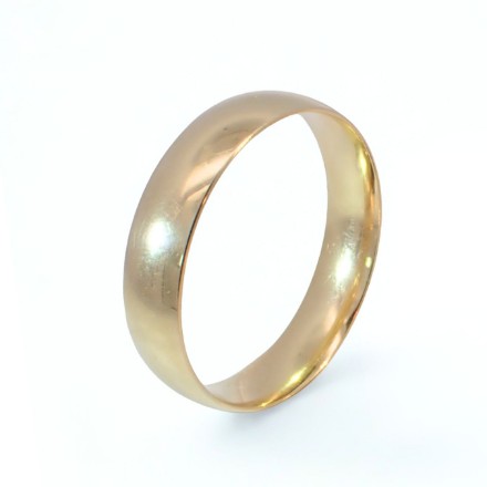 Giftering i gult gull 14kt, 5 mm, modell 167. RUBIN - 1250 Giftering i gult gull 14kt, 5 mm, modell 167. RUBIN - 1250