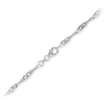 Armbånd Singapore i hvit gull 14kt, 19 cm - 18HV2919