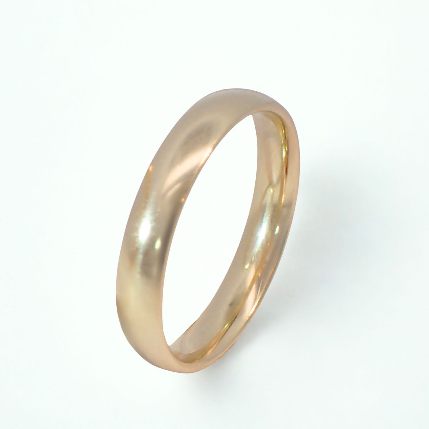 Giftering i gult gull 14kt, 3.5 mm, modell 167. RUBIN - 1235