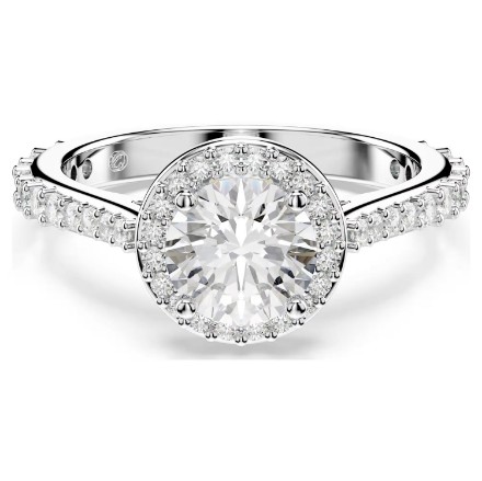 Swarovski ring Una Angelic Round cut, White, Silver-tone finish - 5717930 Swarovski ring Una Angelic Round cut, White, Silver-tone finish - 5717930