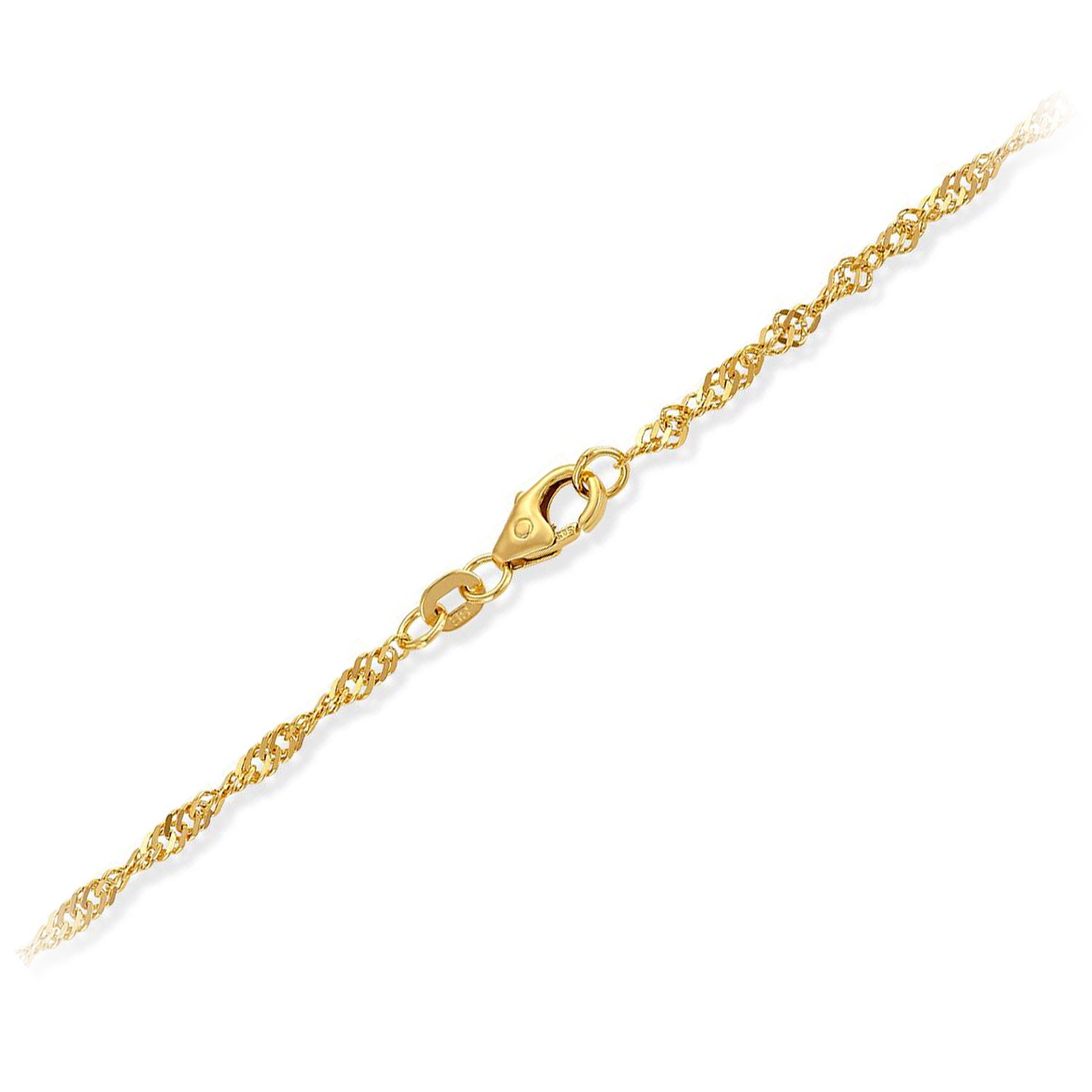 Armbånd Singapore i gult gull 14kt, 17 cm - 18GU2217