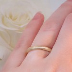 Gifteringer i gult gull 14kt,3 mm. RUBIN modell 803 -1430