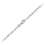 Kjede Singapore i hvit gull, 2,2 mm /42 cm - 18HV2242