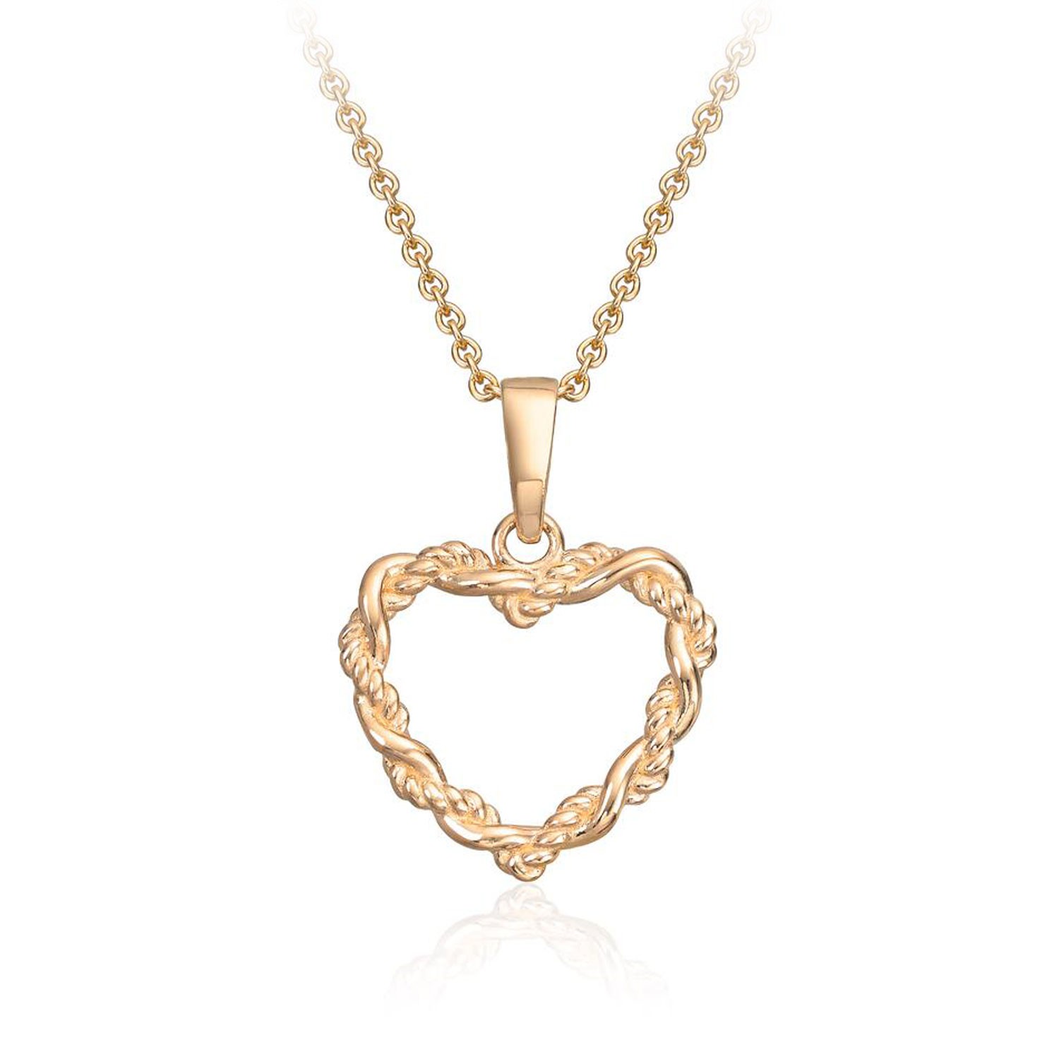 Smykke hjerte i gult gull 14 kt - 27524