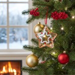 Swarovski figur Holiday Cheers Gingerbread Star Ornament - 5627610