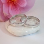 Giftering i hvitt gull 14kt, 4 mm. RUBIN modell 167 -1340